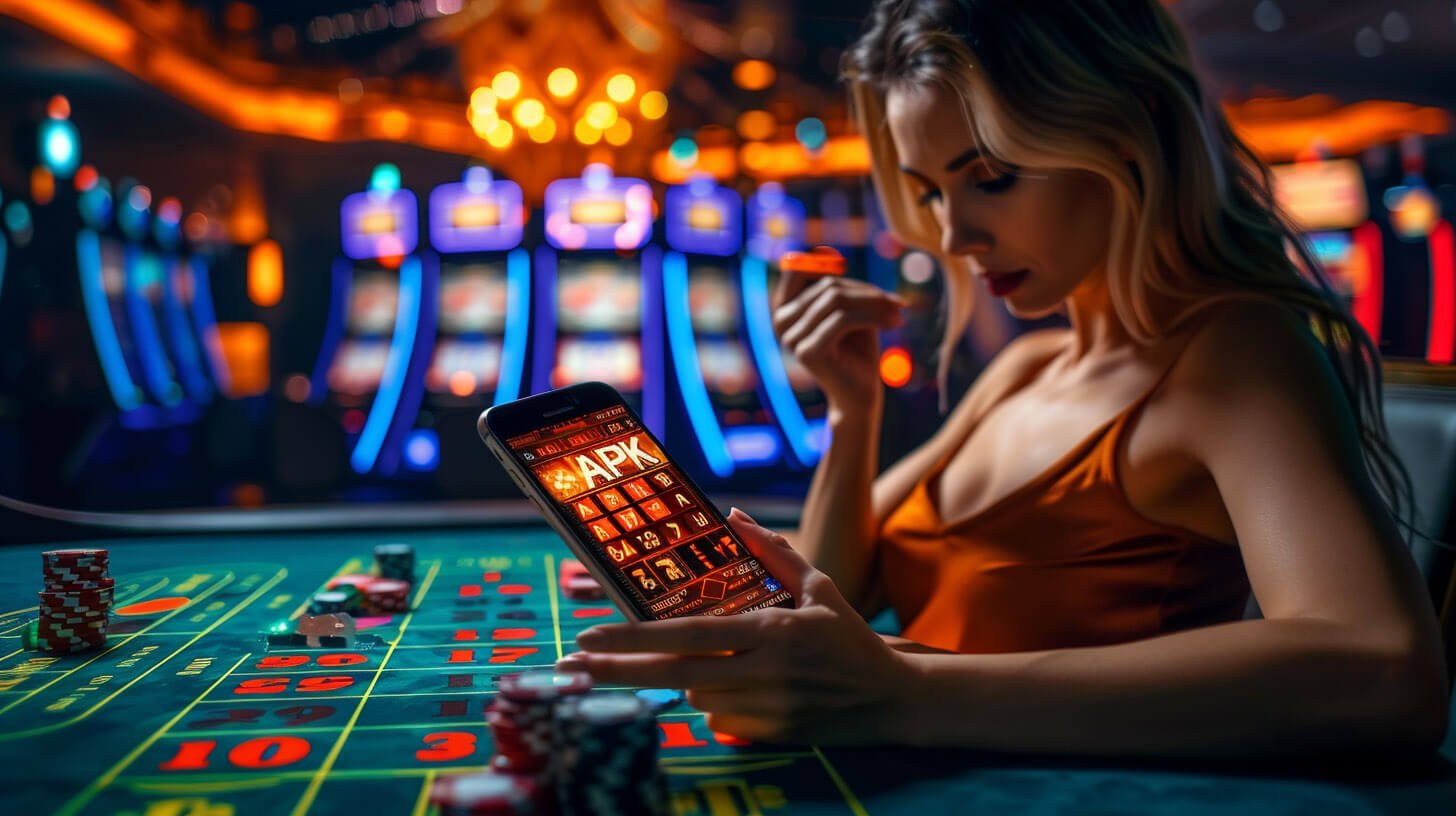 Baccarat ဂိမ်းစားပွဲ Card ချပ်များနှင့် Chip တင်ထားသောမြင်ကွင်း
